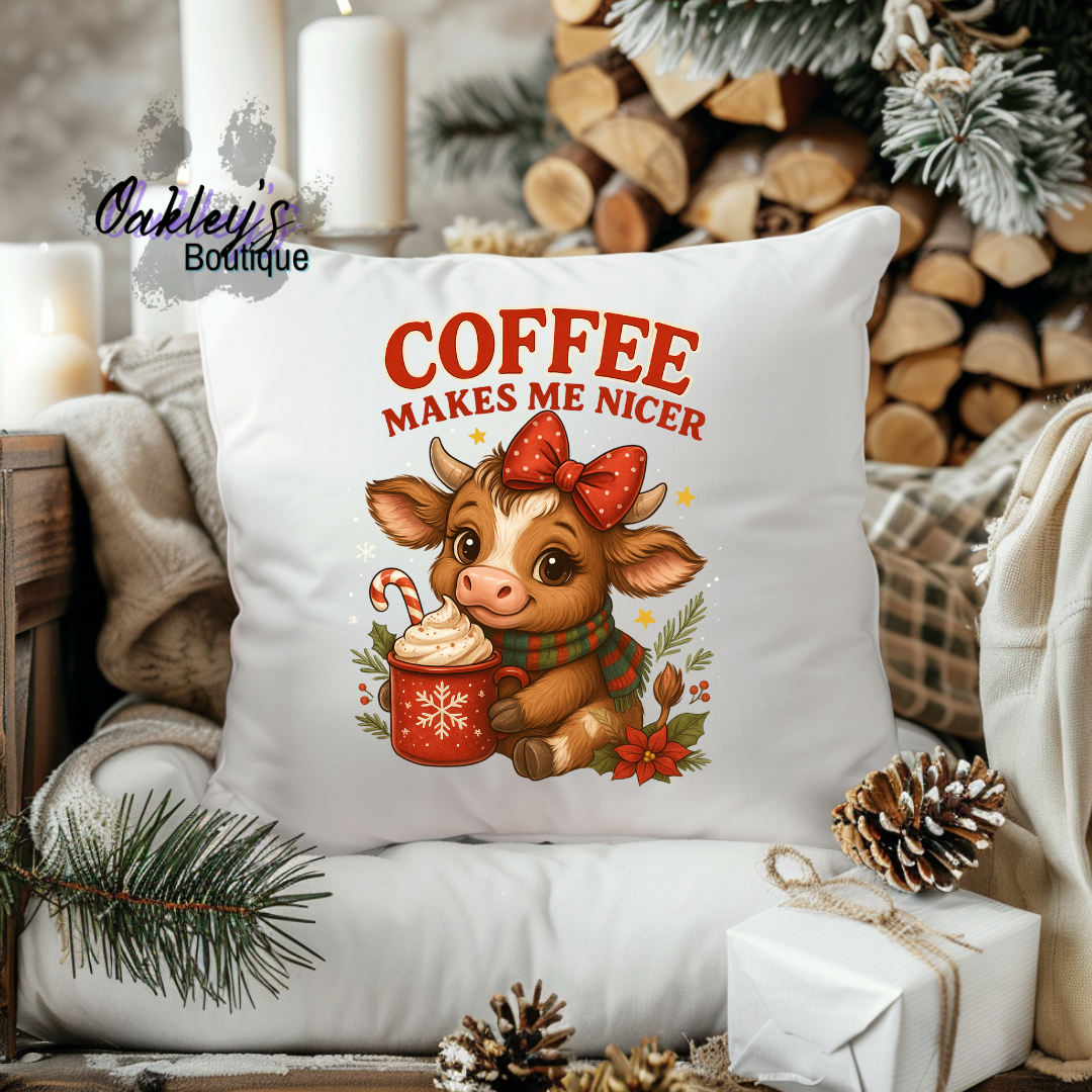 Holiday throw pillow cover (17.7x17.7)
