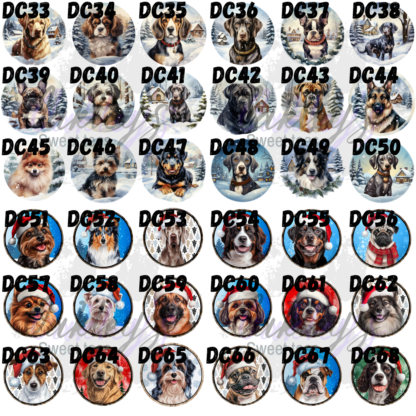 Dog and Cat Christmas ornaments