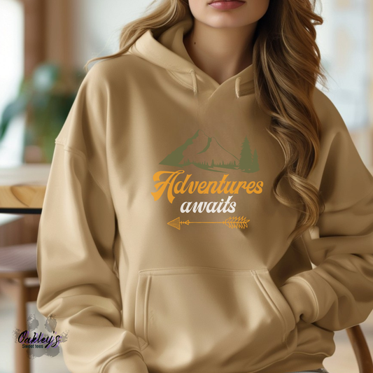 Adventures await | hoodie