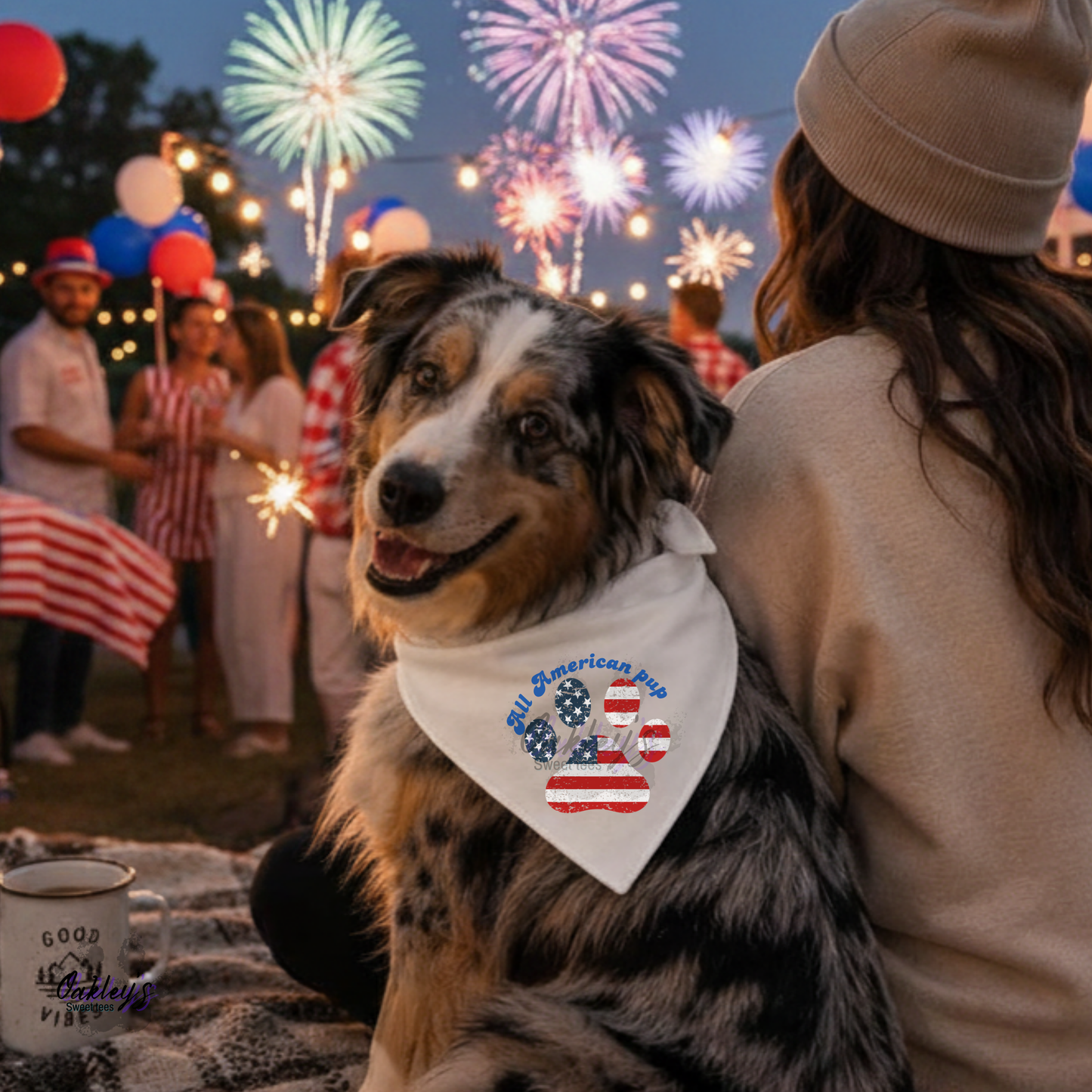 All American pup bandana | 4th of July