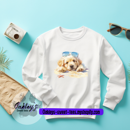 Beach Golden Retriever | Crew neck