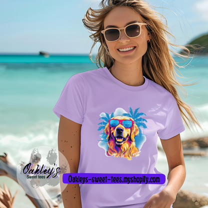 Beach Golden with glasses | Tee