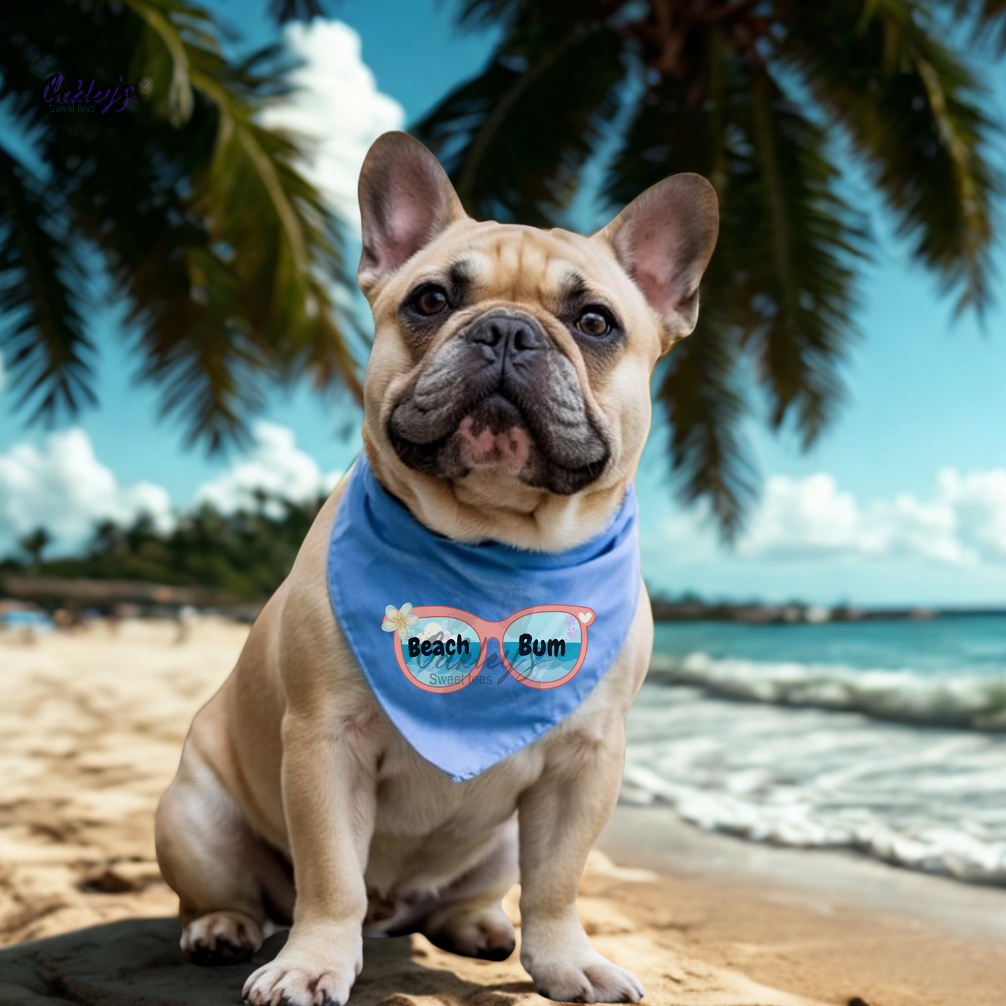Beach bum bandana (sunglasses) | Summer pup collection
