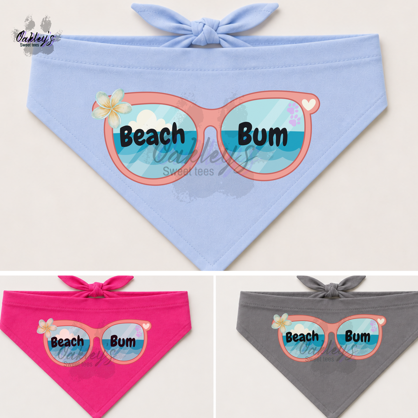 Beach bum bandana (sunglasses) | Summer pup collection