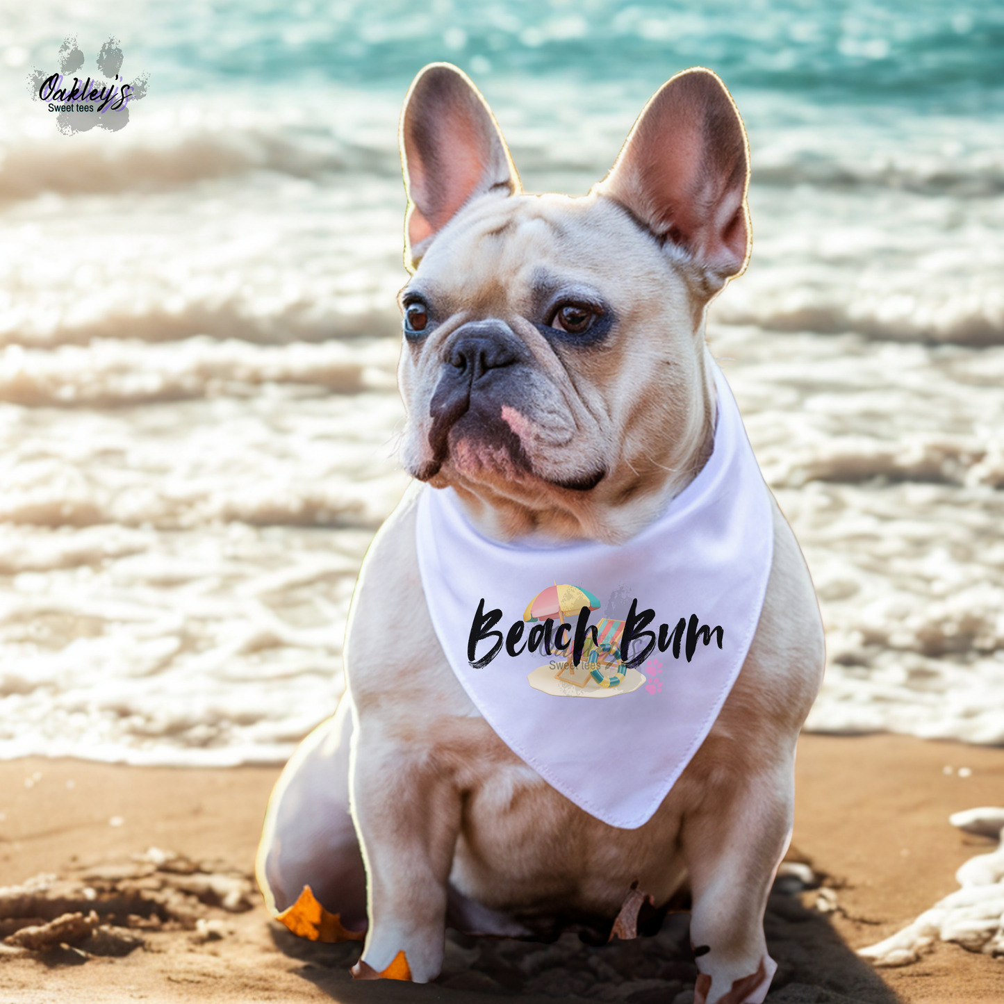 Beach bum bandana | Summer pup collection