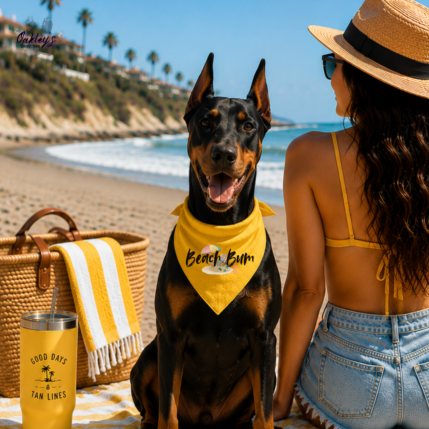 Beach bum bandana | Summer pup collection