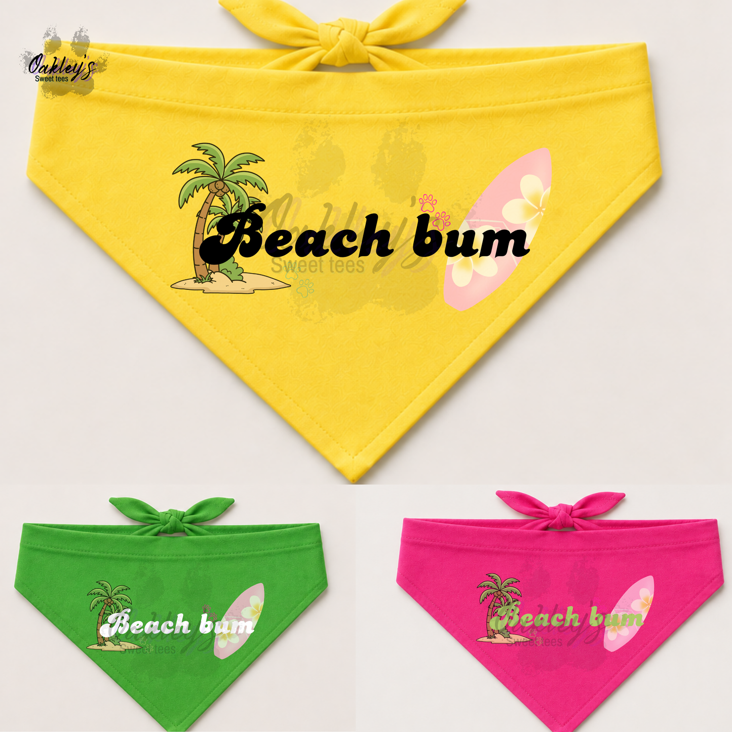 Beach bum bandana (surfboard) | Summer pup collection