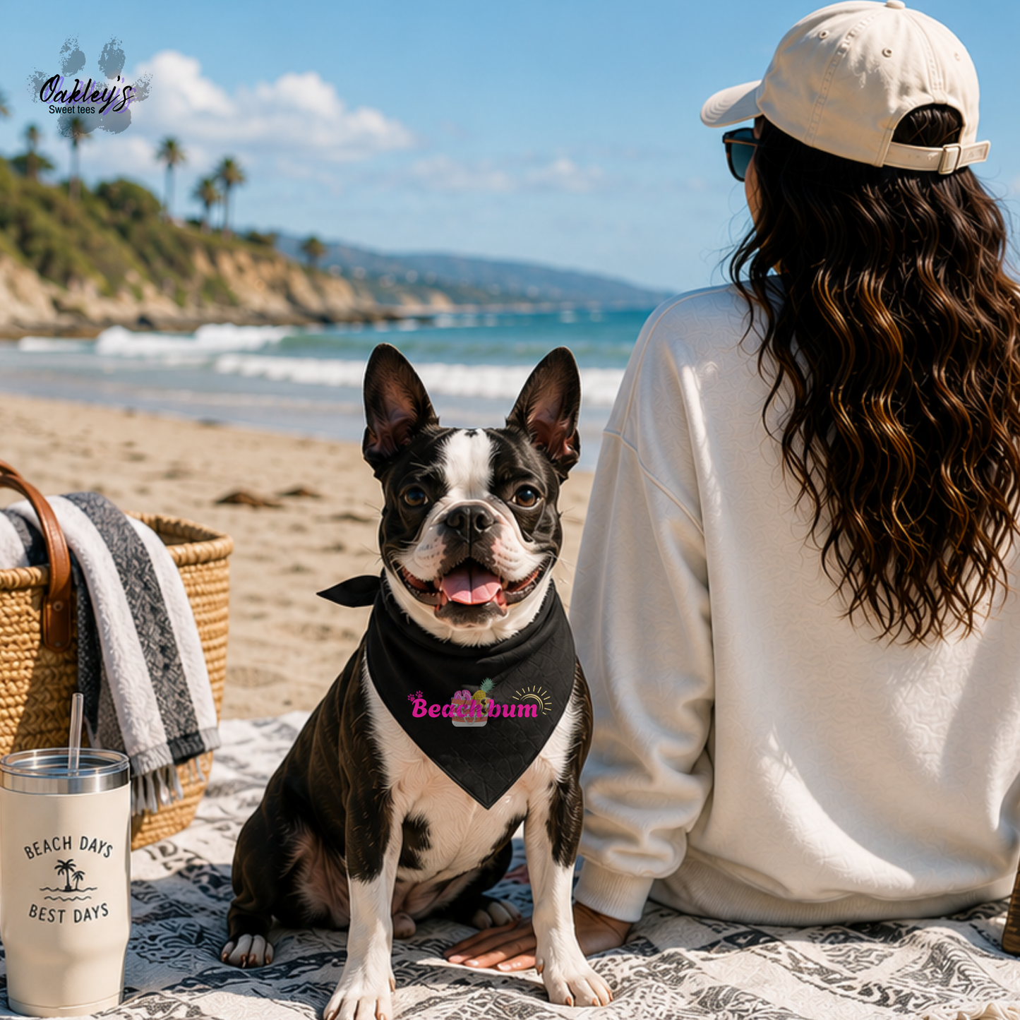Beach bum bandana (bag) | Summer pup collection