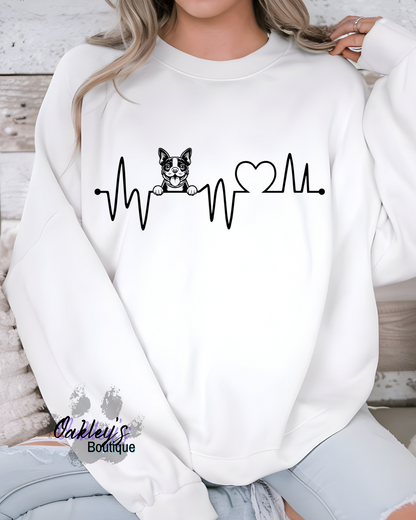 Boston heartbeat crew neck