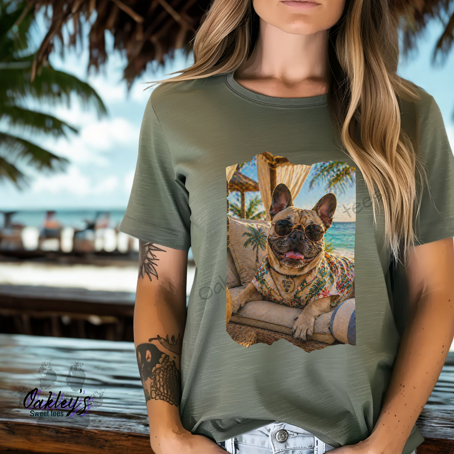 Cabana hangin' Frenchie  | Tee