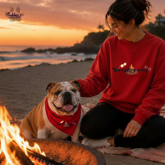Campfire crew (marshmellow) bandana | Summer pup collection