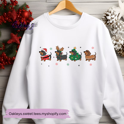 Christmas Dachshunds | Crew neck
