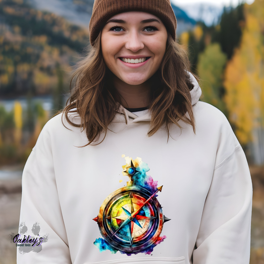 Watercolor Compass | hoodie