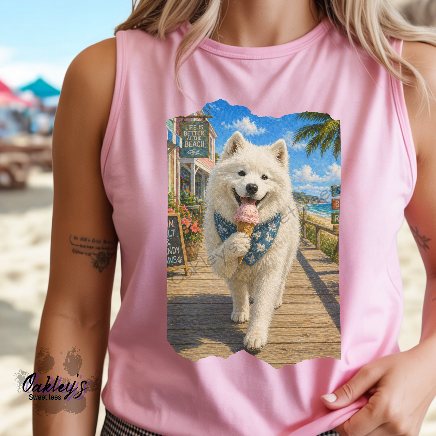Cool treat Samoyed | Tank top