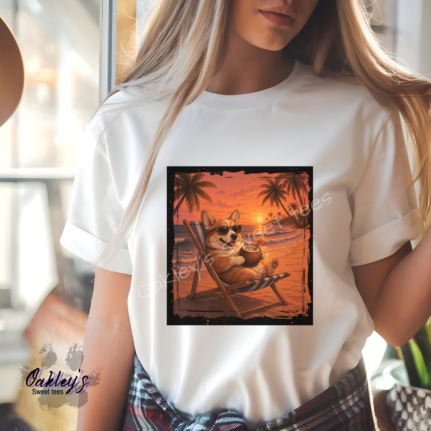Corgi - Sunset doggos  | Tee