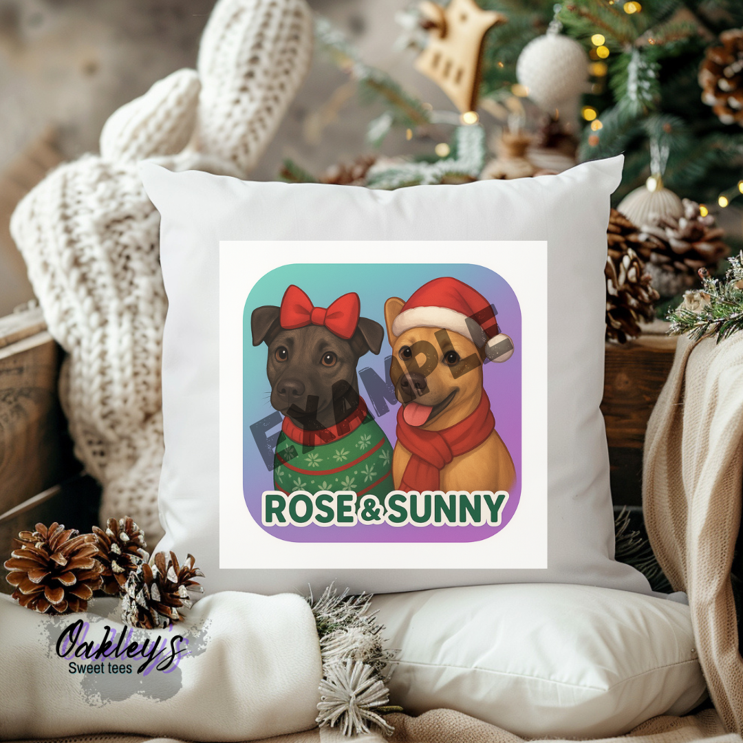 Holiday throw pillow cover (17.7x17.7)