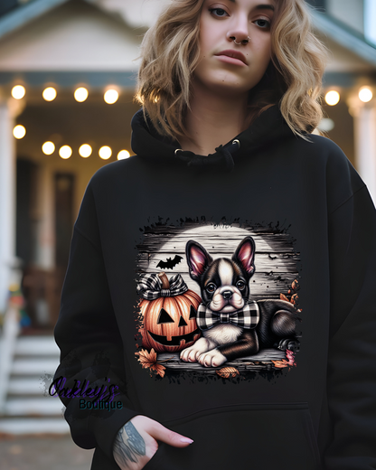 Fall Boston with bowtie Hoodie