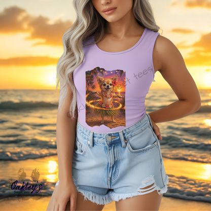 Fire dancing Chihuahua | Tank top