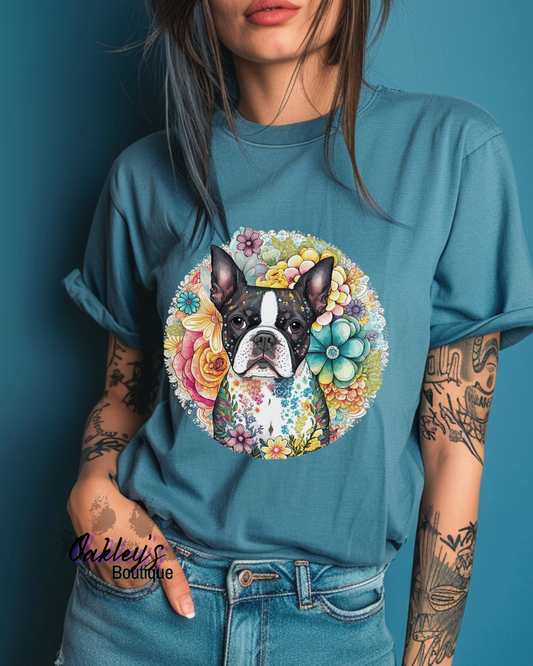 Floral Boston tee
