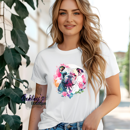 Flower Bulldog | Tee