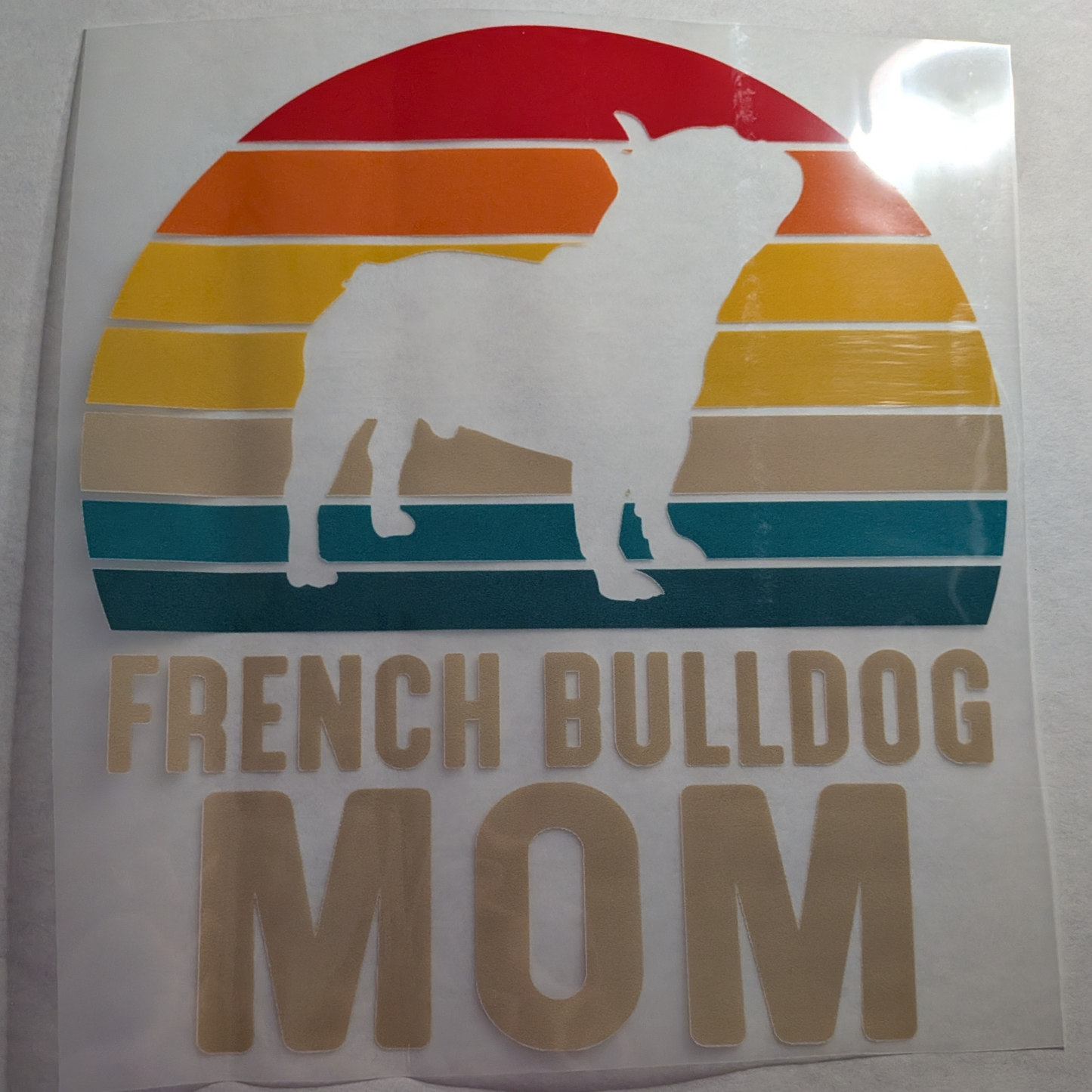 French bulldog Mom retro  : Ready made print T-shirt