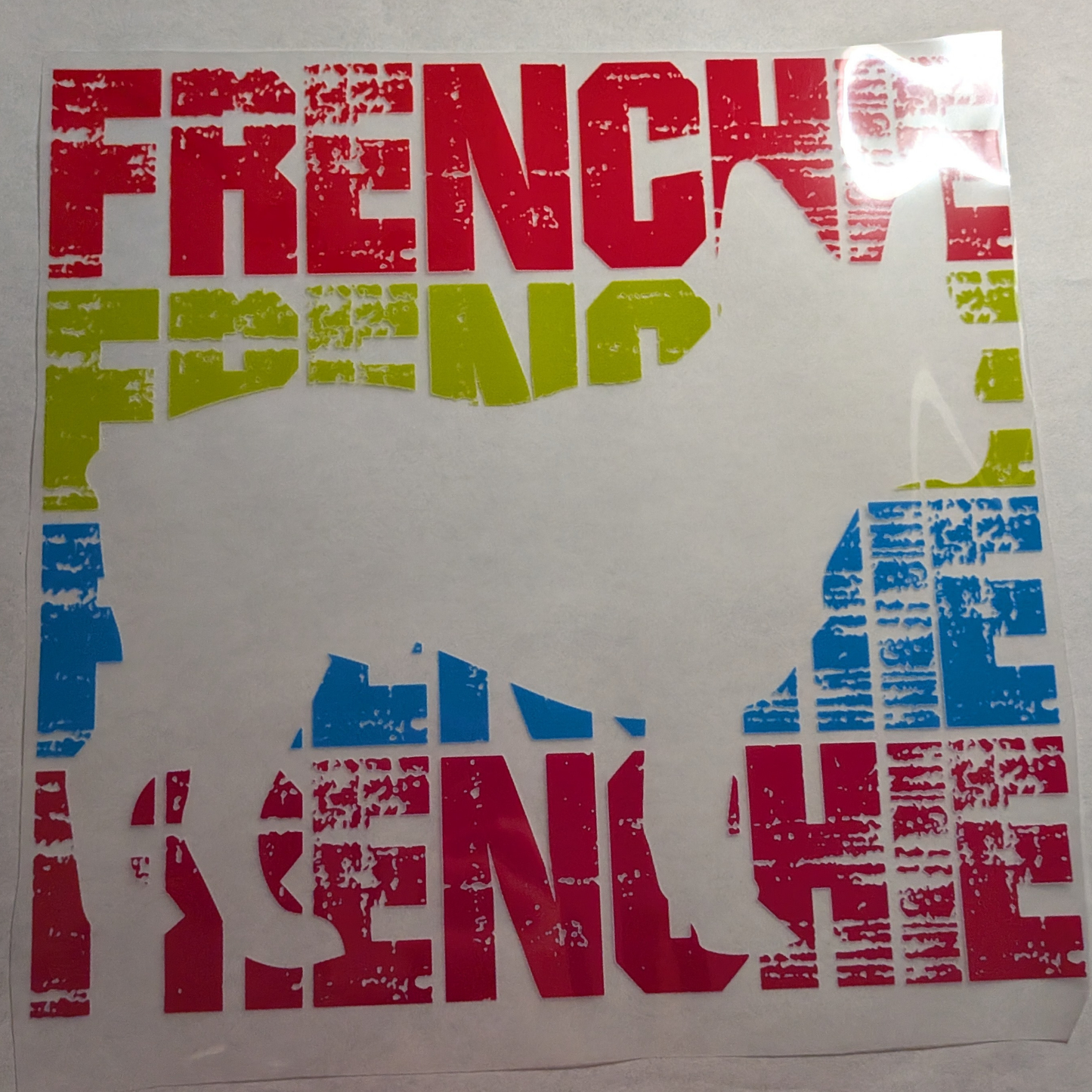 Frenchie cutout : Ready made print T-shirt
