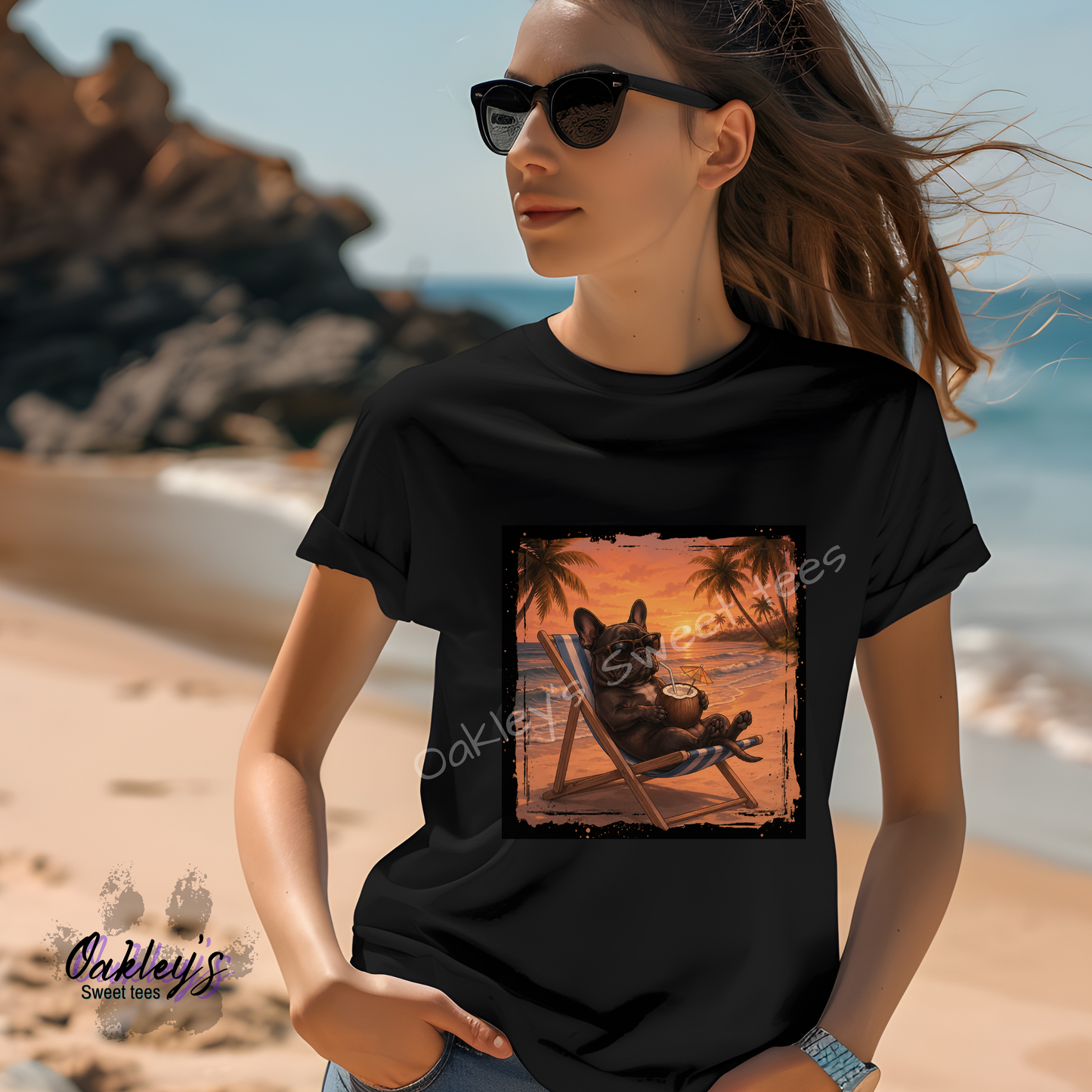 French Bulldog - Sunset doggos  | Tee