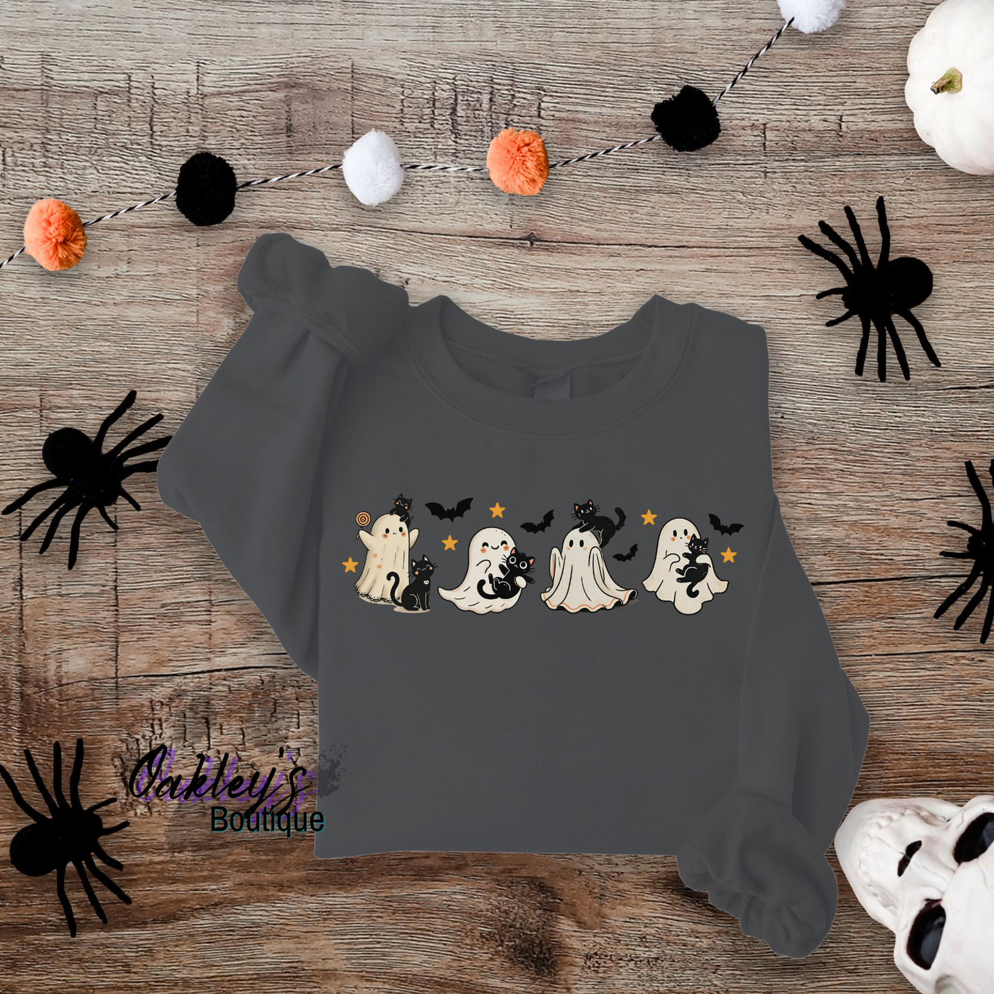 Ghost and Kitties crew neck