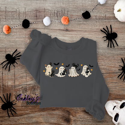 Ghost and Kitties crew neck