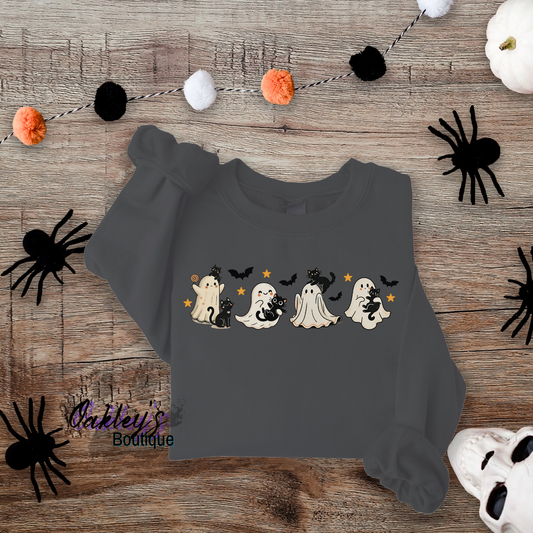 Ghost and Kitties crew neck
