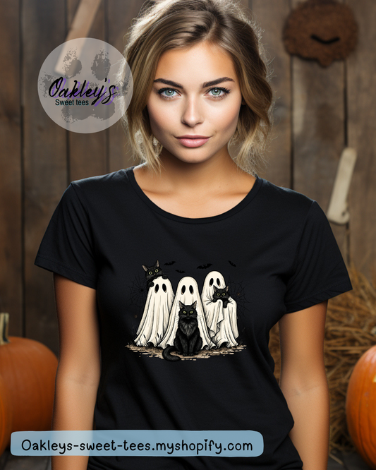 Ghost cat crew tee