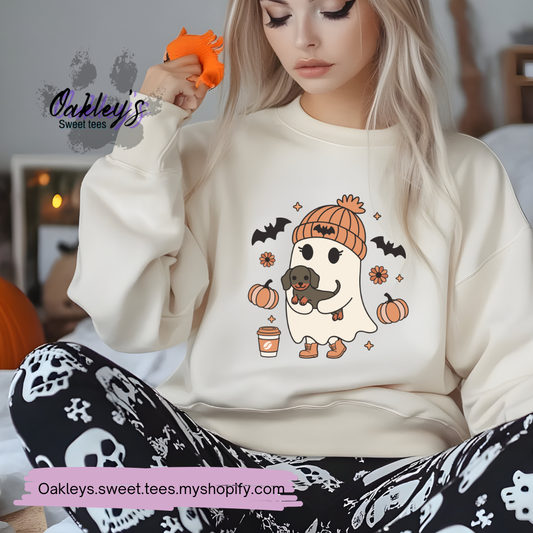 Ghostly Dachshunds | Crew neck