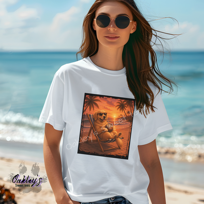 Golden Retriever - Sunset doggos  | Tee