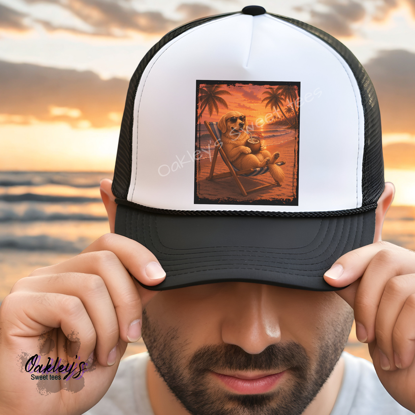 Summer Sunset doggos | Trucker hat