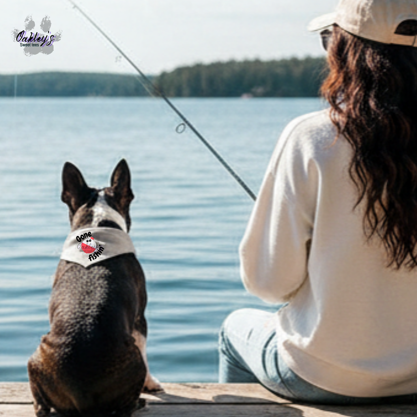 Gone fishin' (bobber) bandana | Summer pup collection