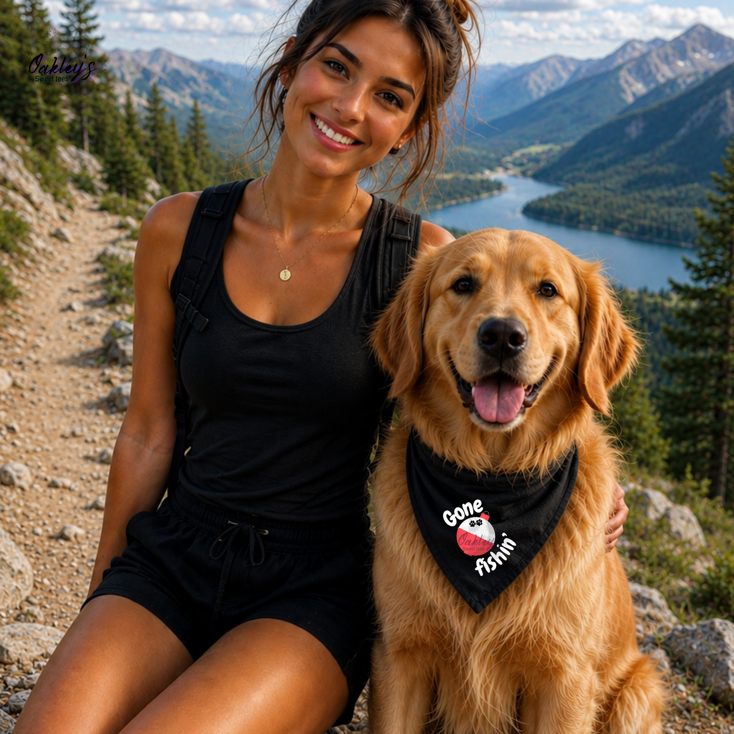 Gone fishin' (bobber) bandana | Summer pup collection