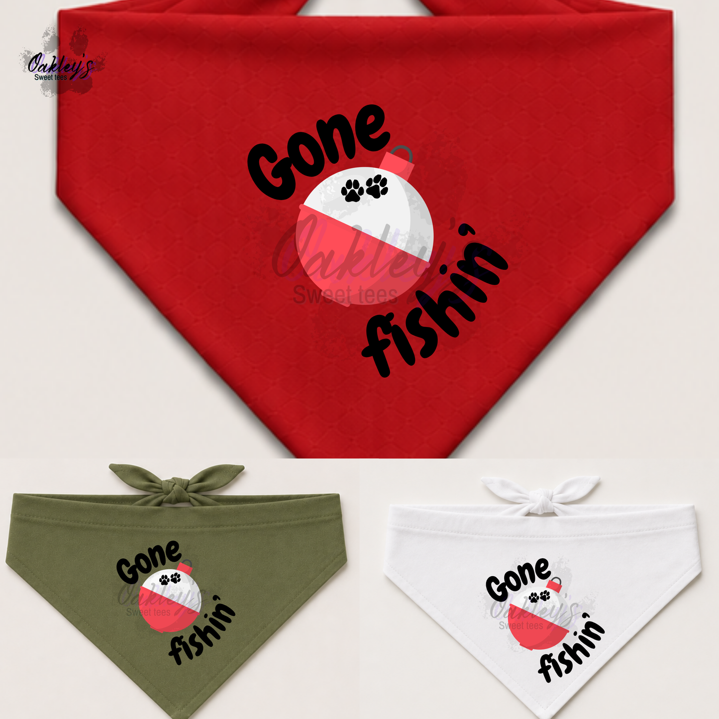 Gone fishin' (bobber) bandana | Summer pup collection