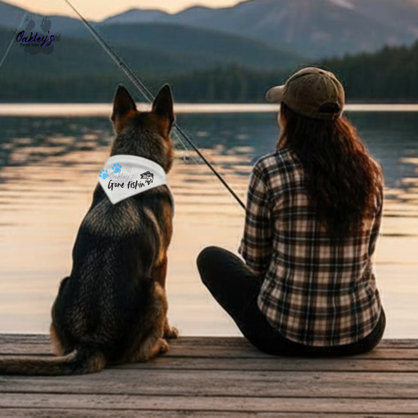 Gone fishin' bandana | Summer pup collection