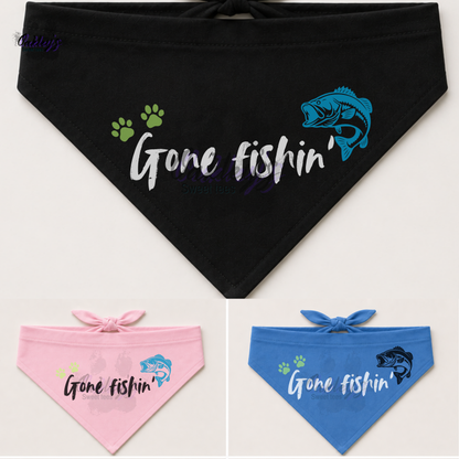 Gone fishin' bandana | Summer pup collection