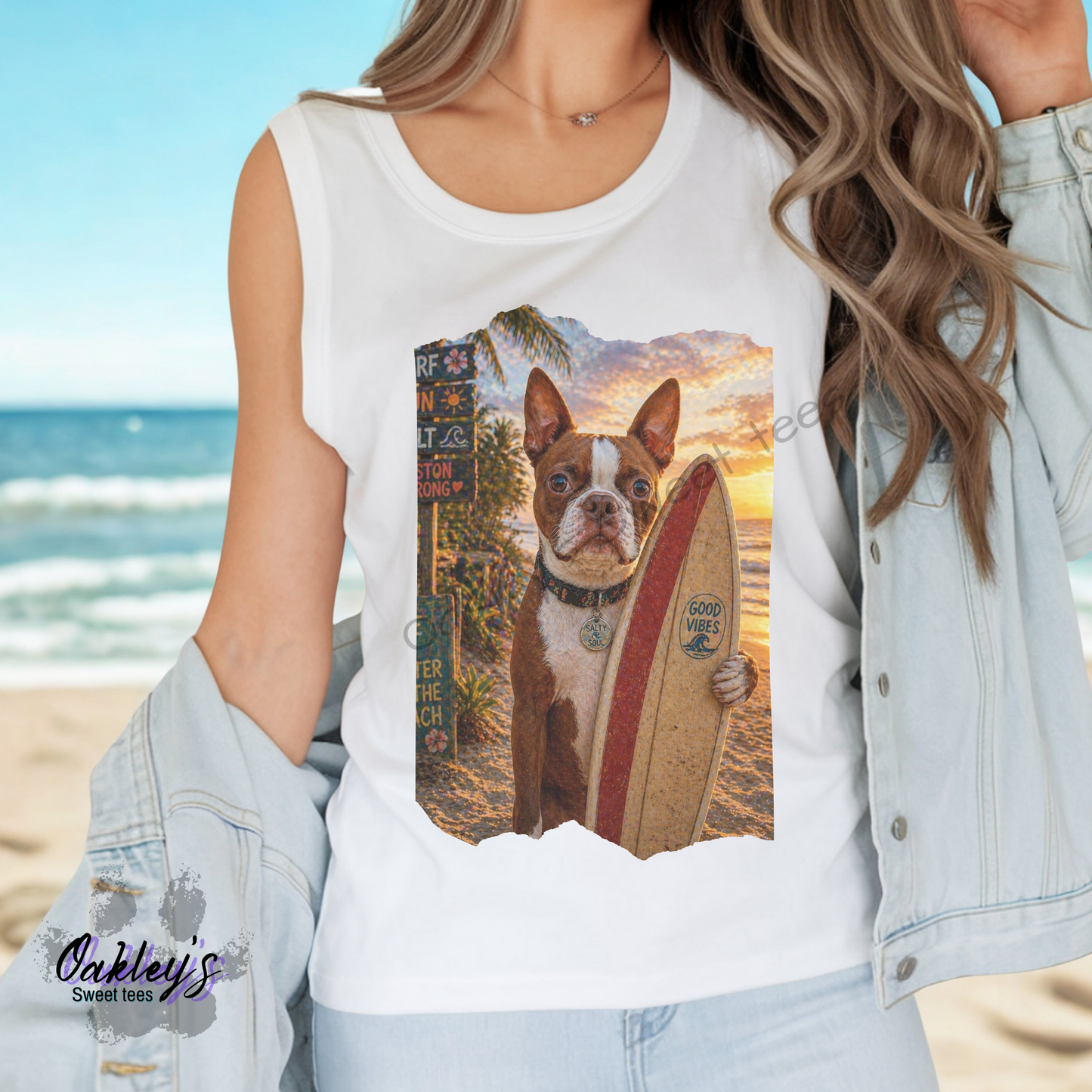 Good vibes Boston terrier | Tank top