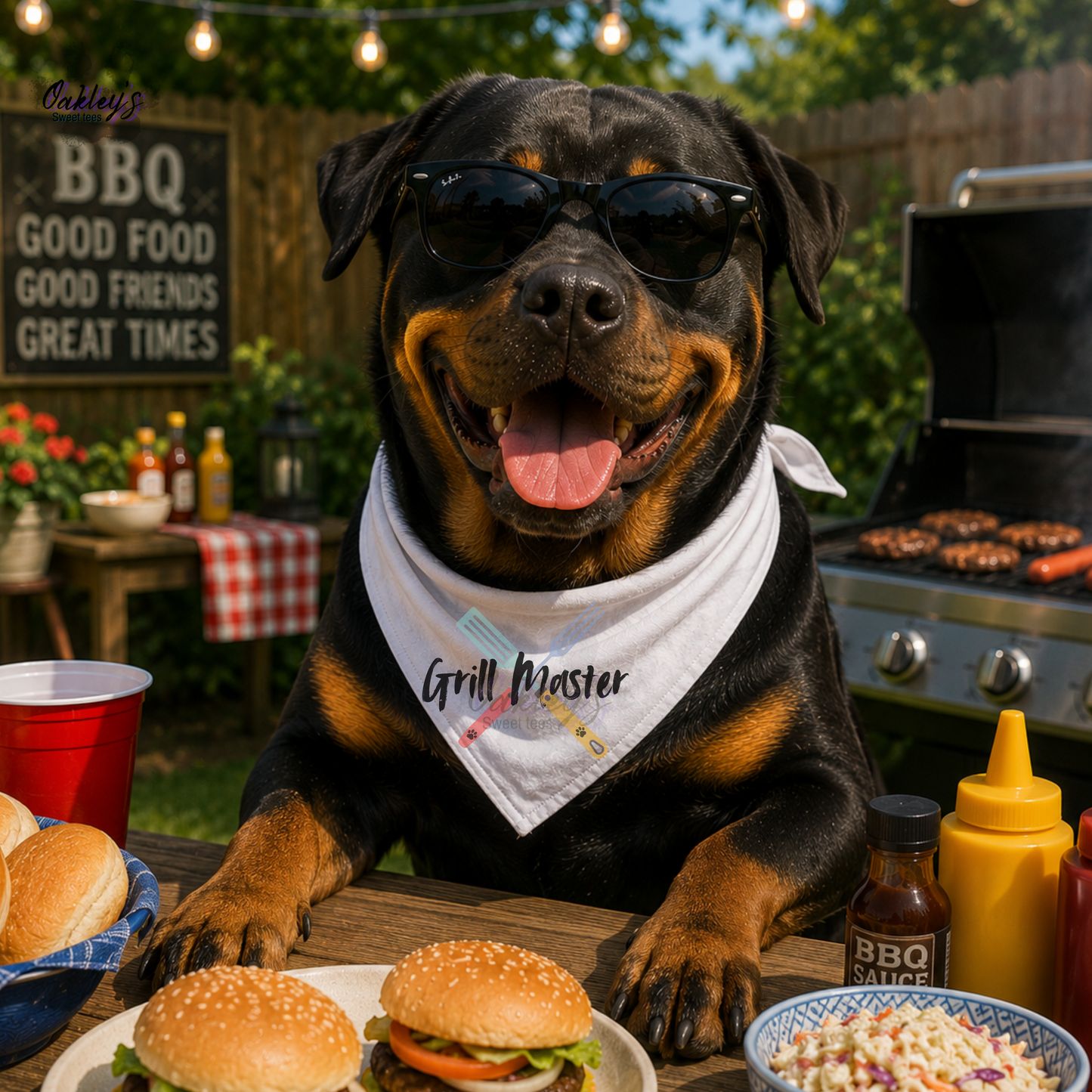 Grill Master bandana | Summer pup collection
