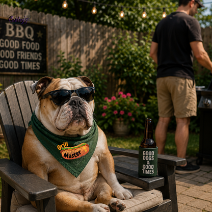 Grill Master (hotdog) bandana | Summer pup collection