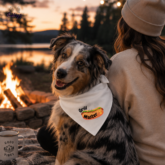 Grill Master (hotdog) bandana | Summer pup collection