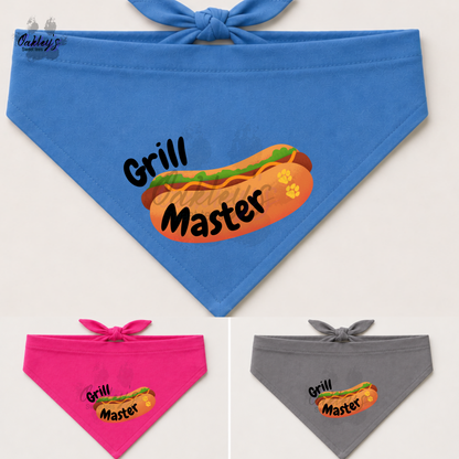 Grill Master (hotdog) bandana | Summer pup collection