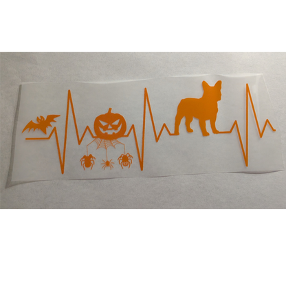 Halloween Frenchie heartbeat : Ready made print T-shirt
