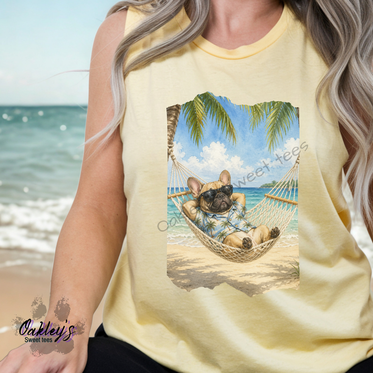 Hammock hangin' Frenchie | Tank top