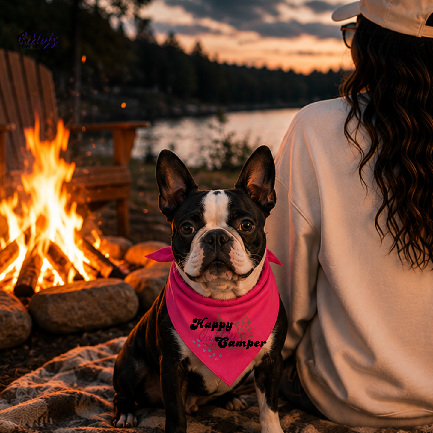 Happy Camper (tent) bandana | Summer pup collection
