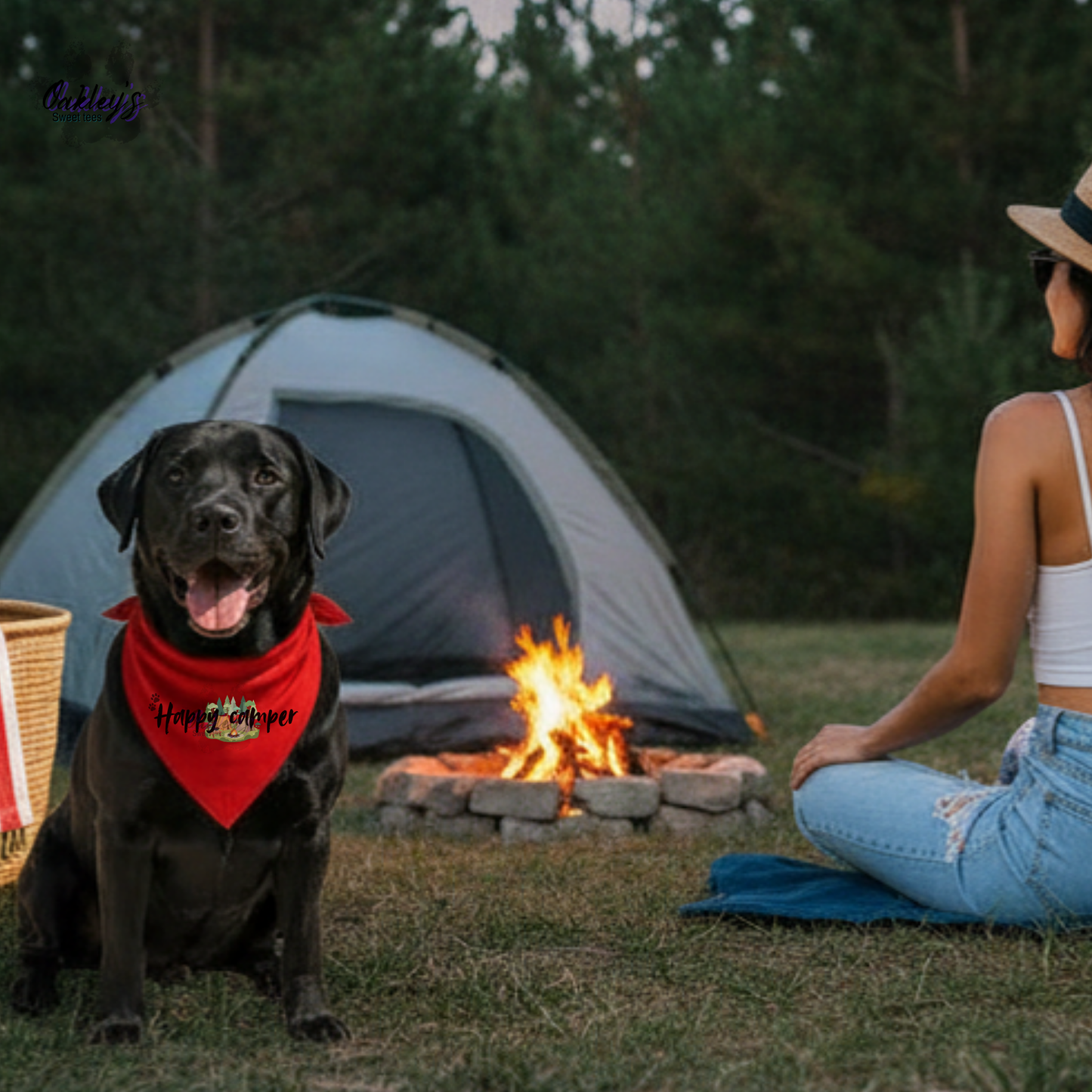 Happy Camper bandana | Summer pup collection