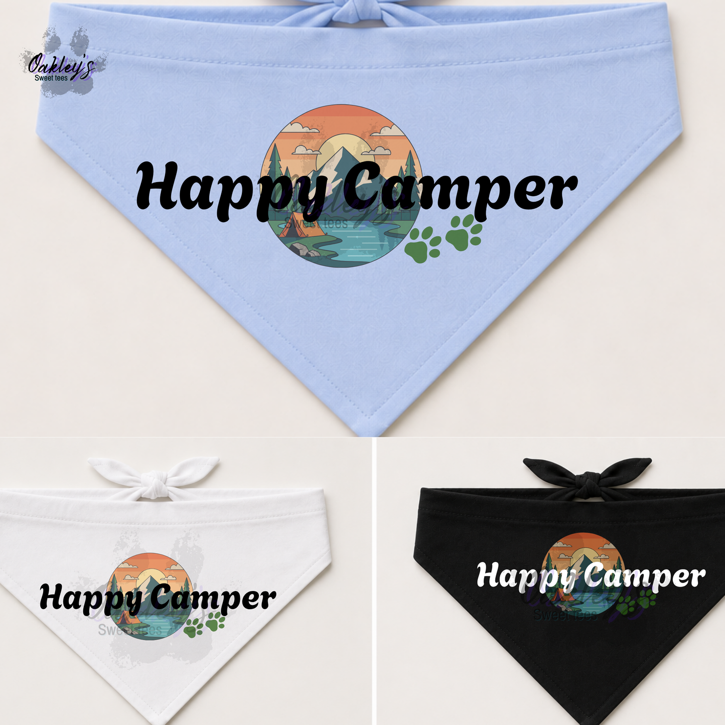 Happy Camper(sunset) bandana | Summer pup collection