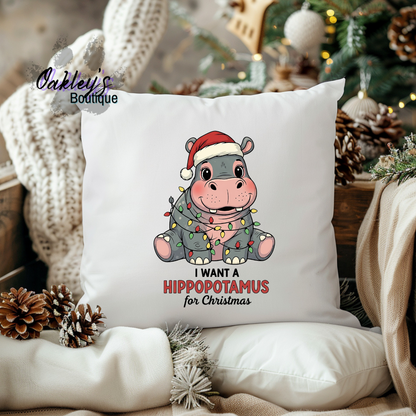 Holiday throw pillow cover (17.7x17.7)